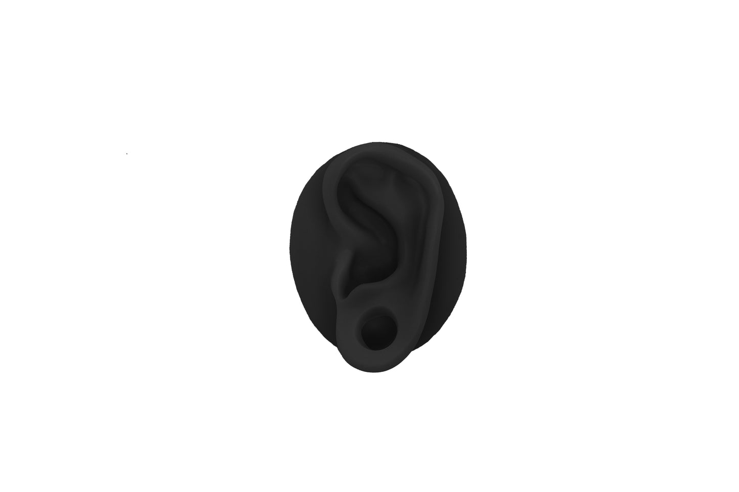 human ear with gauge