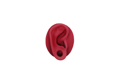 human ear with gauge