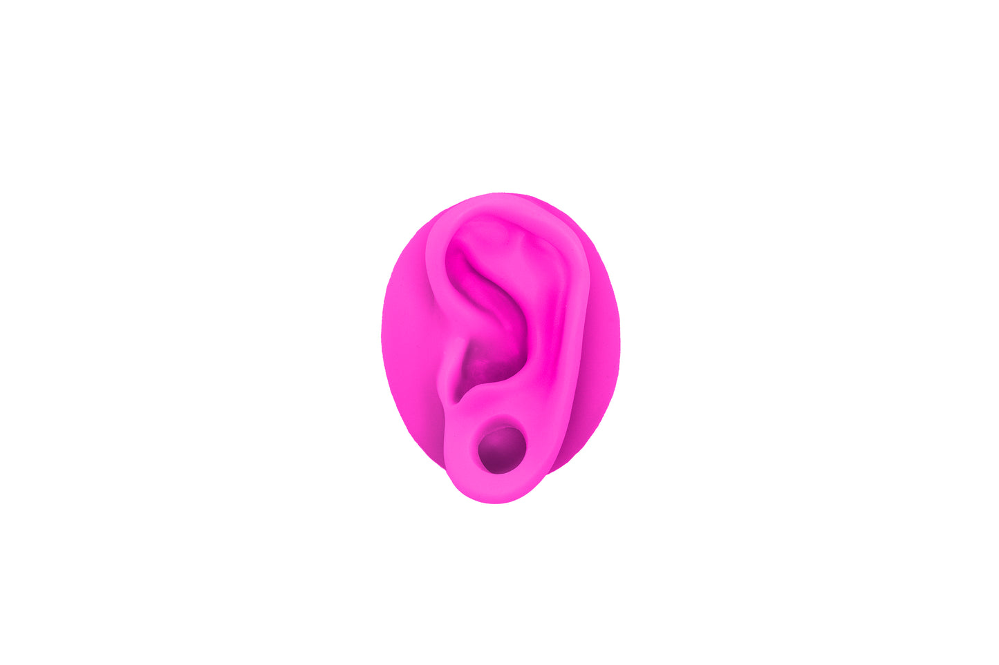 human ear with gauge