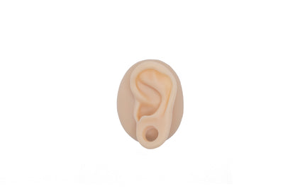 human ear with gauge