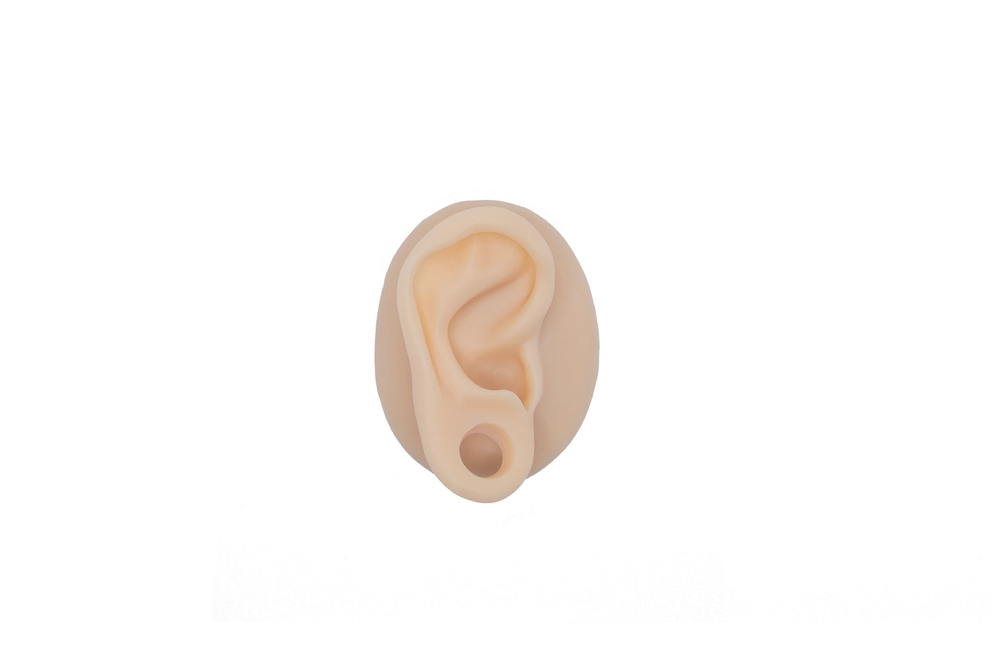 human ear with gauge