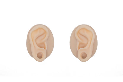 human ear with gauge