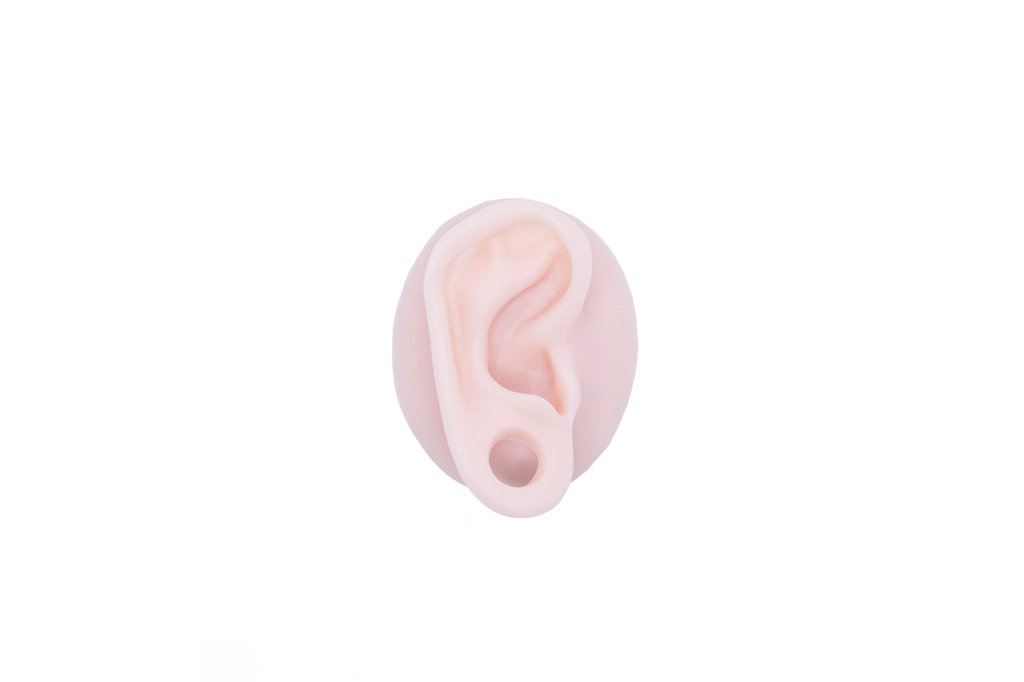 human ear with gauge