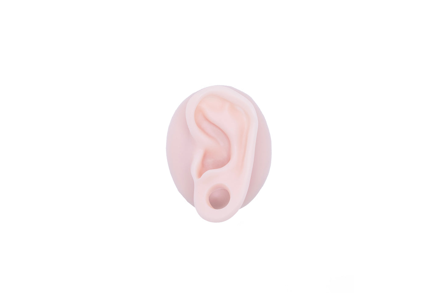 human ear with gauge