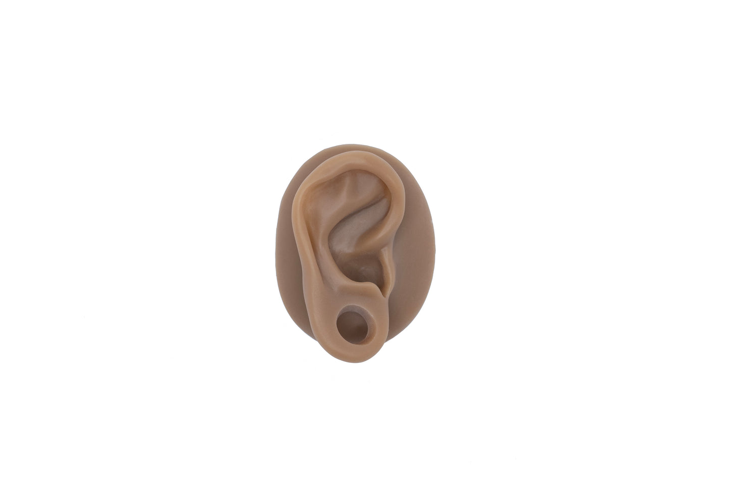 human ear with gauge