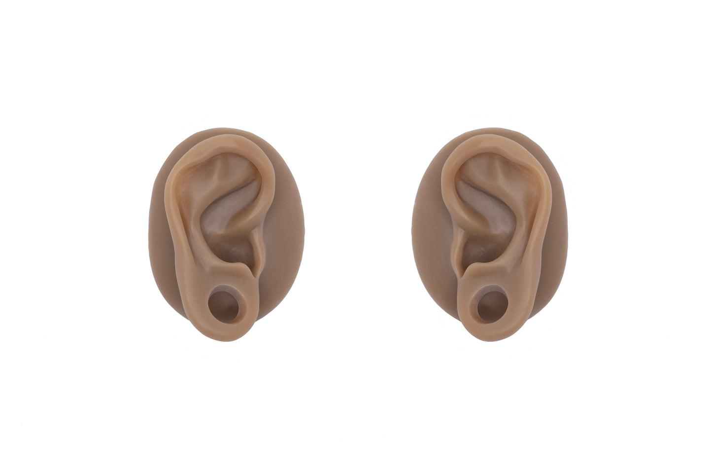 human ear with gauge