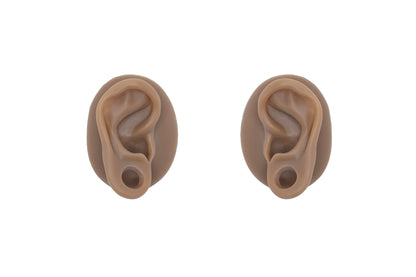 human ear with gauge