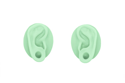 human ear with gauge