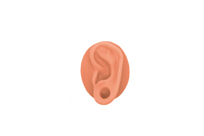 human ear with gauge