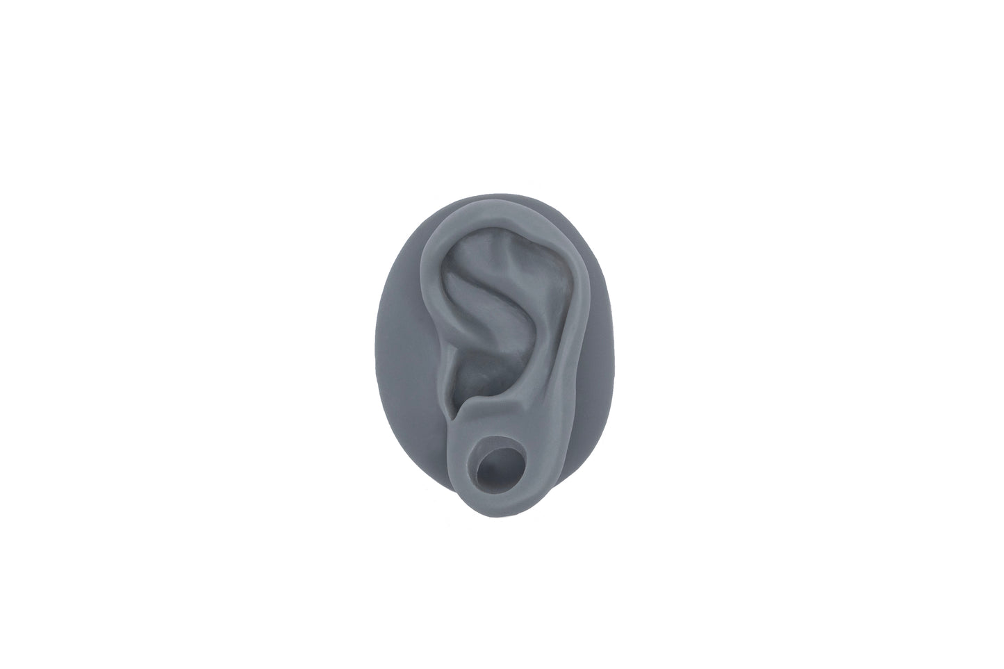 human ear with gauge